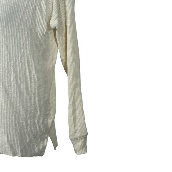 AE American Eagle Cream Waffle Long Sleeve Henley Tee Size XS - Picture 3 of 12